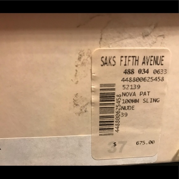 Jimmy Choo Nude  patent peep toe sling back pumps NWB SZ 9 - Picture 4 of 8